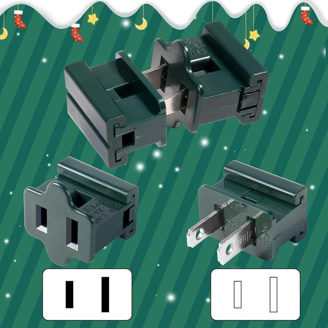 Alt view image 5 of 7 - 40pcs SPT-2 Vampire Plugs,Christmas Light Plugs Male and Female,SPT-2 Wire