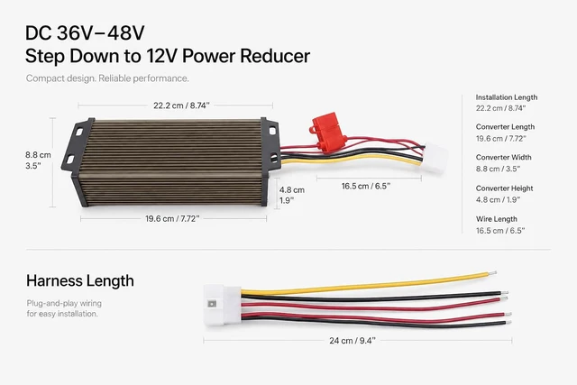 Alt view image 2 of 5 - DC-DC Golf Carts RVs 48V 36V Volt Voltage to 12V Step Down