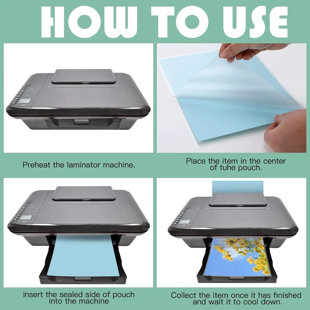 Alt view image 4 of 7 - 400 Pack Clear Thermal Laminating Pouches, 3 Mil, 4 Assorted Sizes