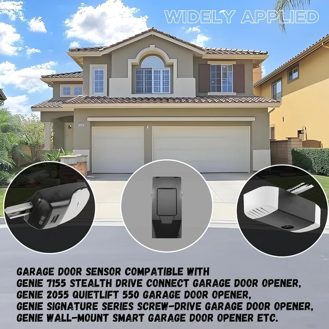 Alt view image 5 of 7 - Garage Door Sensors Bracket, Replacement for Genie/Overhead Garage Door sensors, GSTB-R STB-BL Garage Sensor for Genie Garage Door Openers Manufactured After 1993Includes Sender & Receiver & Bracket.