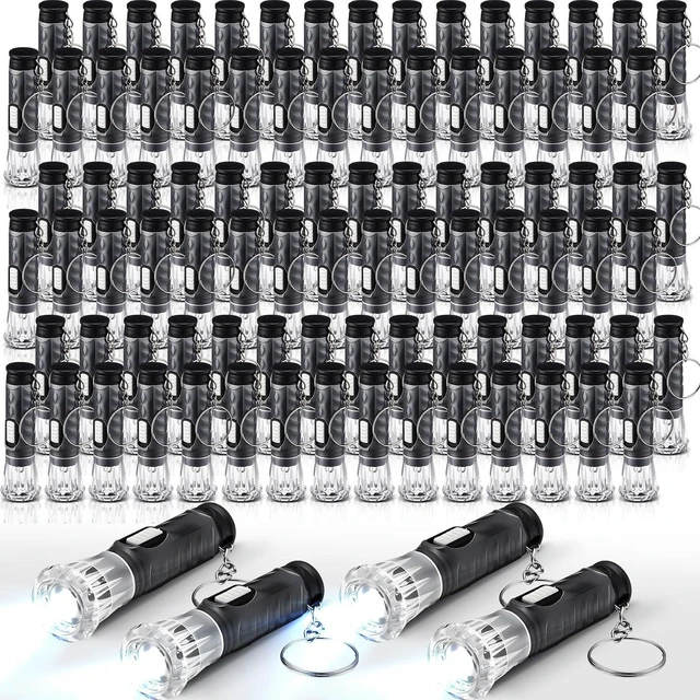 Main image of 100 Pcs Mini Flashlight Keychain Bulk,Black