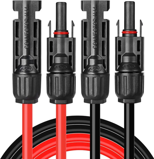 Main image of Solar Extension Cable 20FT 10AWG, Male Female connectors Tool-Free PV Wire