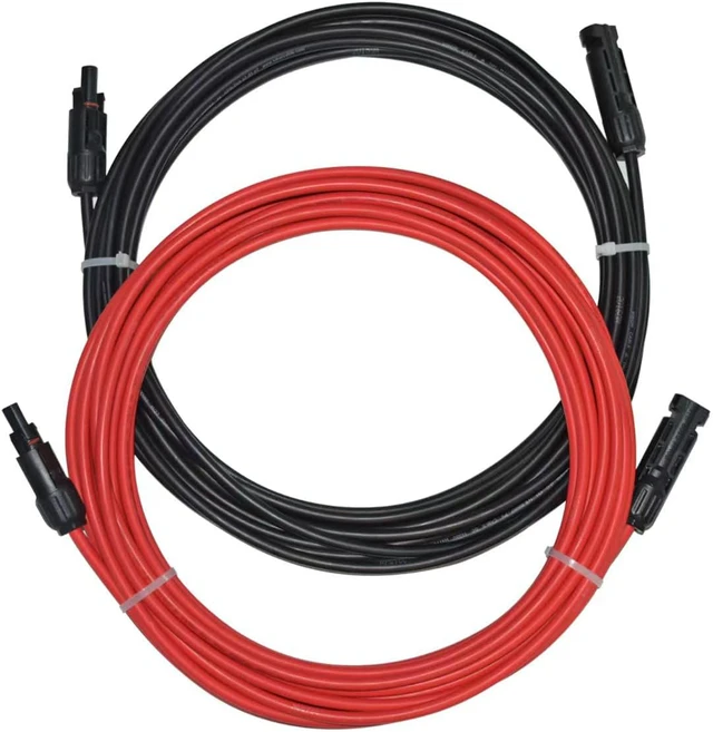 Alt view image 4 of 7 - Solar Extension Cable 20FT 10AWG, Male Female connectors Tool-Free PV Wire