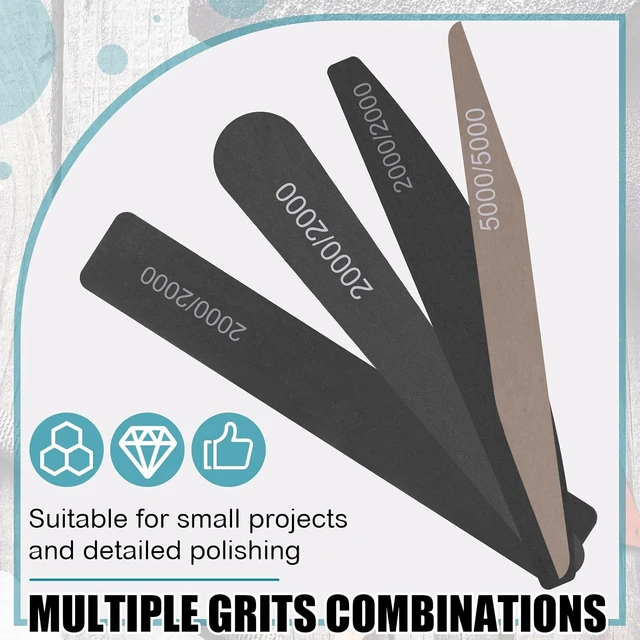 Alt view image 7 of 7 - 131 Pcs Sanding Sticks Set 360 Degree Rotating Holder 40 Polishing Sticks 30 Sanding Twigs 60 Double Side Slanted Twigs for Plastic Models Jewelry Woodworking Hobby Arts Crafts