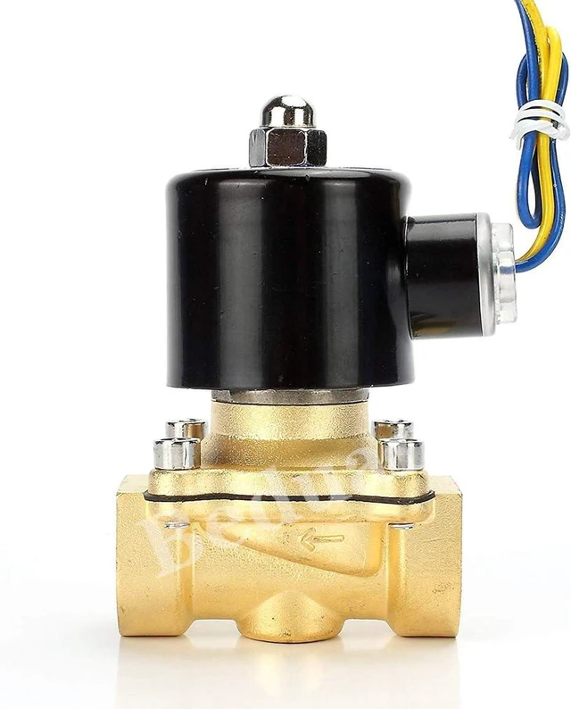 Alt view image 3 of 5 - Brass Electric Solenoid Valve, 3/4" 12V Air Valve Normally Colsed for Water Air Gas Fuel Oil