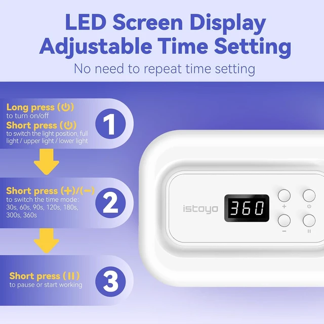 Alt view image 5 of 7 - UV Light for Resin, Large Double-Sided 36 LED Fast Curing Lamp