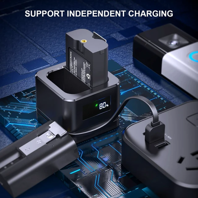 Alt view image 6 of 7 - Replacement Battery and Digital Display Charging Station for Ring Camera