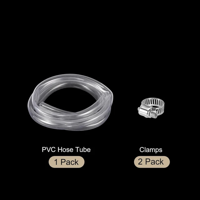 Alt view image 3 of 7 - Clear PVC Tubing 1 1/4" ID 1 5/8" OD Plastic PVC Tube Flexible Water Hose 10ft for Industrial Tubing, Aquariums, Pump, 31.8mm x 41.3mm, with 2pcs Clamps