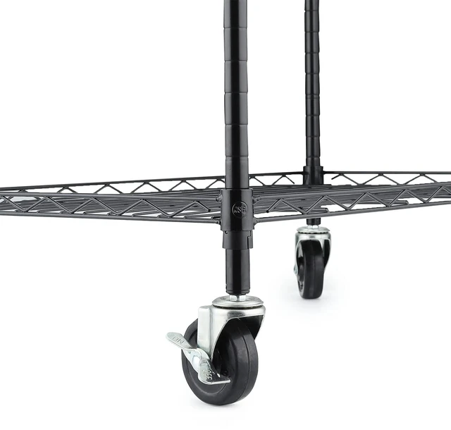 Main image of 3-Inch Wire Shelf Wheels,Wheels,Casters for Wire Shelving Thread Casters with 1/4 5/16 3/8 m8 m10 Threaded Stem Included in One Set of Wheels,Universal for All Kind of Shelving Unit