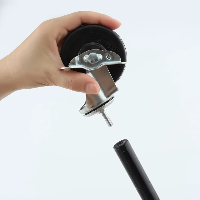 Alt view image 6 of 7 - 3-Inch Wire Shelf Wheels,Wheels,Casters for Wire Shelving Thread Casters with 1/4 5/16 3/8 m8 m10 Threaded Stem Included in One Set of Wheels,Universal for All Kind of Shelving Unit