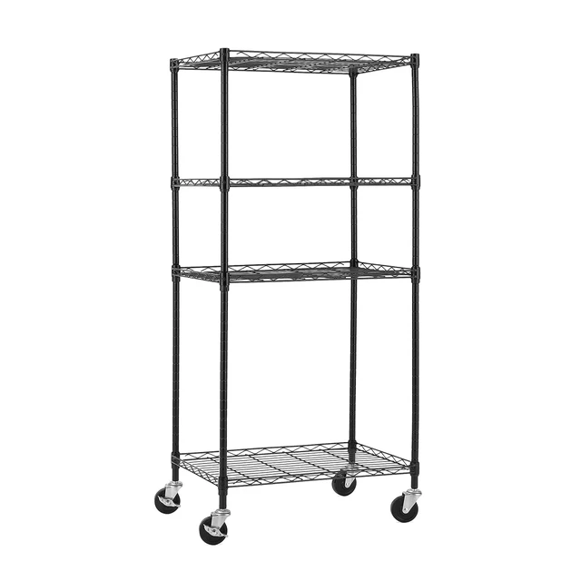Alt view image 7 of 7 - 3-Inch Wire Shelf Wheels,Wheels,Casters for Wire Shelving Thread Casters with 1/4 5/16 3/8 m8 m10 Threaded Stem Included in One Set of Wheels,Universal for All Kind of Shelving Unit