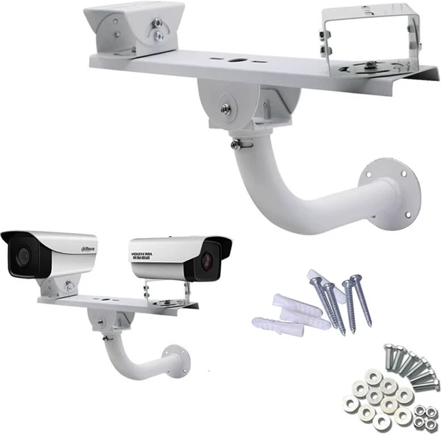 Alt view image 6 of 6 - Security Camera Mount Holder Double Surveillance Camera L Type Metal Steel One to 2 Horizontal Cross Bar Dual Camera Mount Bracket Extension Bar Horizontal Arm L Shape Wall Mounting 2 Base Bracket