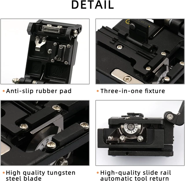 Alt view image 3 of 7 - Fiber Cleaver FTTH Fiber Optic Tools High Precision 6C Cable Cutting Fiber Optic Knife Tools Fiber Cleavers 12 Surface Blade