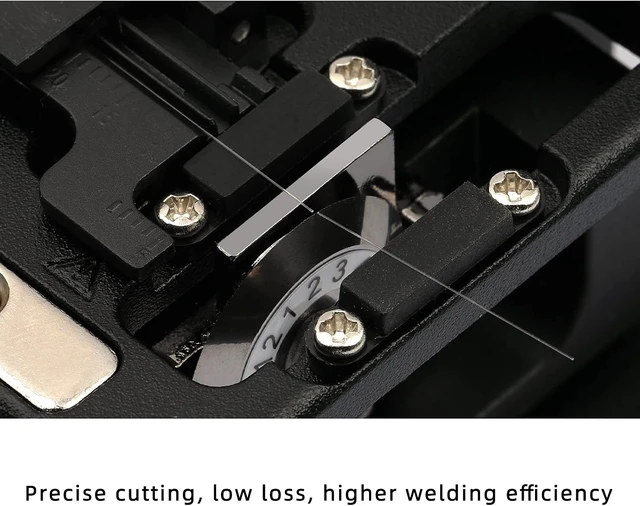 Alt view image 4 of 7 - Fiber Cleaver FTTH Fiber Optic Tools High Precision 6C Cable Cutting Fiber Optic Knife Tools Fiber Cleavers 12 Surface Blade