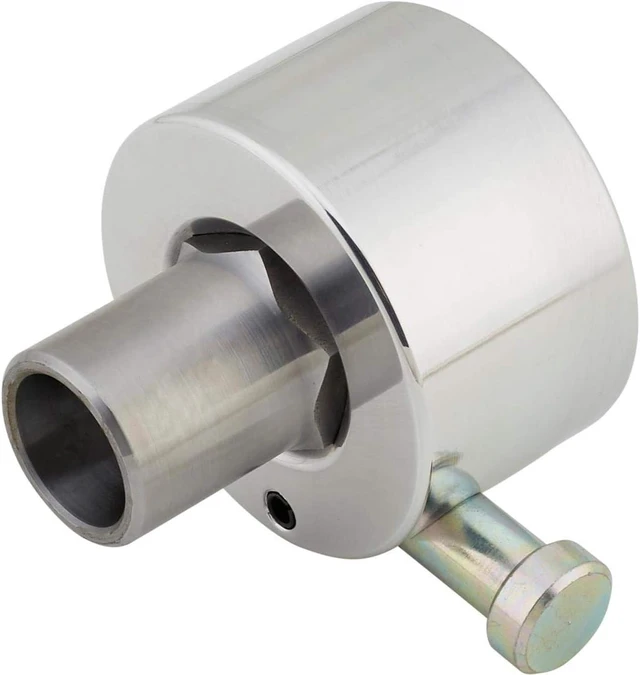 Alt view image 5 of 7 - Hex Steering Wheel Quick-Release Assembly with Push Button, Billet Aluminum Hub and ¾ Weld-On Steel Sleeve, Universal Fit, Anodized Finish, 2.5 Overall Length