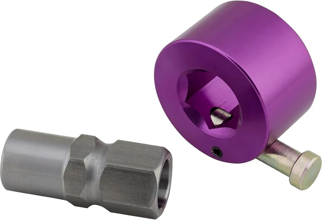 Alt view image 7 of 7 - Hex Steering Wheel Quick-Release Assembly with Push Button, Billet Aluminum Hub and ¾ Weld-On Steel Sleeve, Universal Fit, Anodized Finish, 2.5 Overall Length