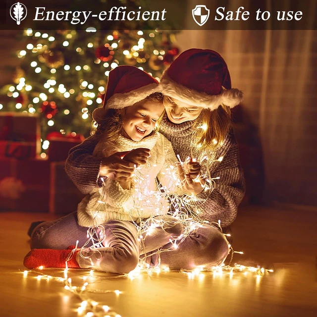 Alt view image 7 of 7 - Christmas Lights Outdoor, 66ft 640 LED Icicle Lights for Outside Warm White