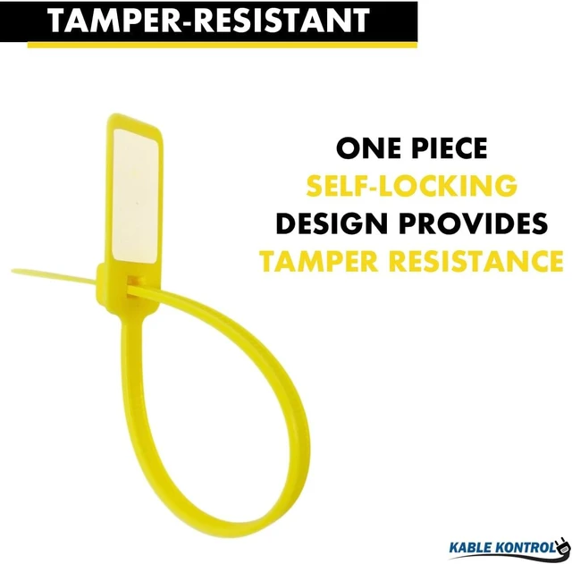 Alt view image 4 of 7 - Write-On Flag Identification Zip Ties 6 Inch 100 Pcs Yellow
