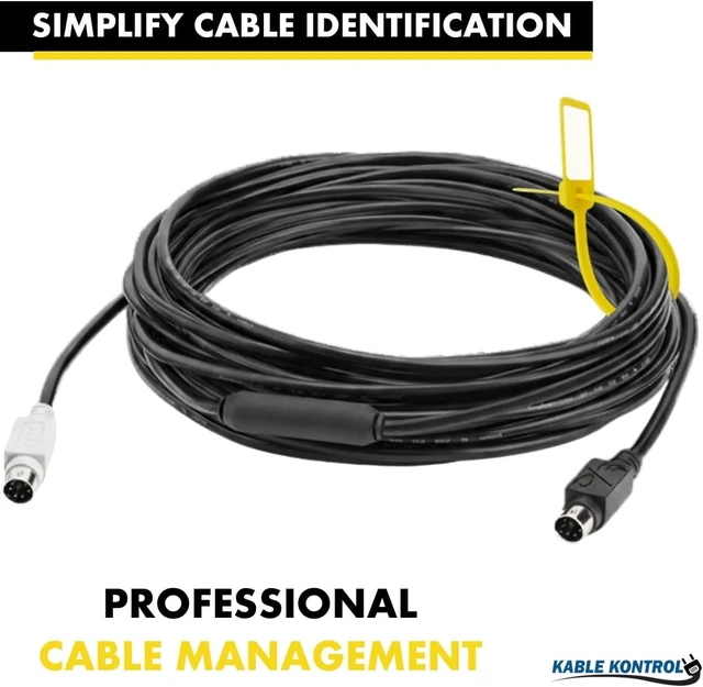 Alt view image 7 of 7 - Write-On Flag Identification Zip Ties 6 Inch 100 Pcs Yellow