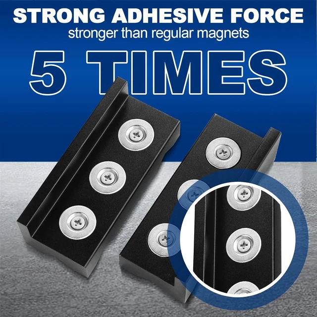 Alt view image 2 of 6 - Aluminum 4" Vise Jaws Pads & Nylon Vise Soft Jaws For Bench Vise, AN Fitting Vice Covers, Non Scratches & Strong Magnetic For DIY Lover and Car Enthusiast, 2 Pairs