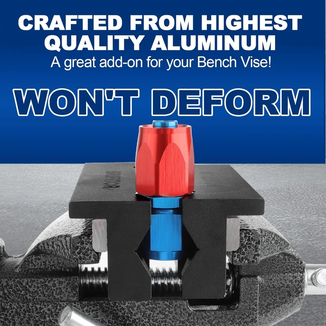 Alt view image 3 of 6 - Aluminum 4" Vise Jaws Pads & Nylon Vise Soft Jaws For Bench Vise, AN Fitting Vice Covers, Non Scratches & Strong Magnetic For DIY Lover and Car Enthusiast, 2 Pairs