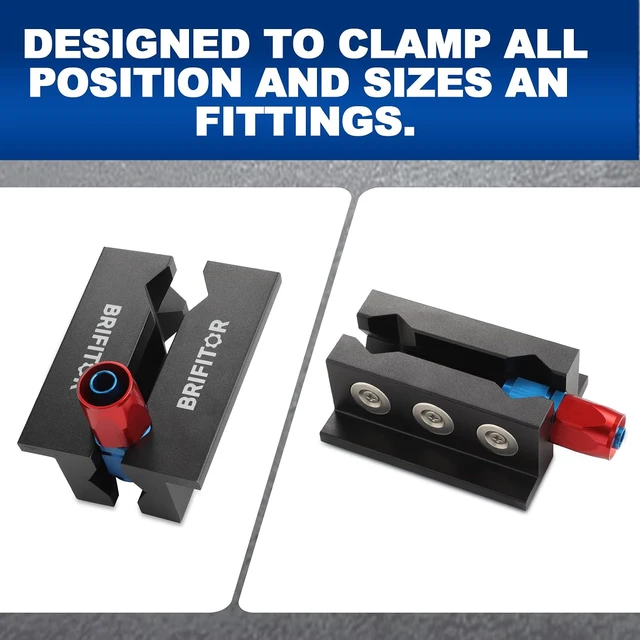 Alt view image 5 of 6 - Aluminum 4" Vise Jaws Pads & Nylon Vise Soft Jaws For Bench Vise, AN Fitting Vice Covers, Non Scratches & Strong Magnetic For DIY Lover and Car Enthusiast, 2 Pairs
