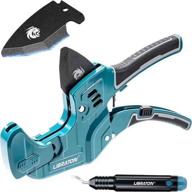 Main image of 2-1/2" Ratchet PVC Pipe Cutter, 2 Adjustable Ranges PVC Cutter