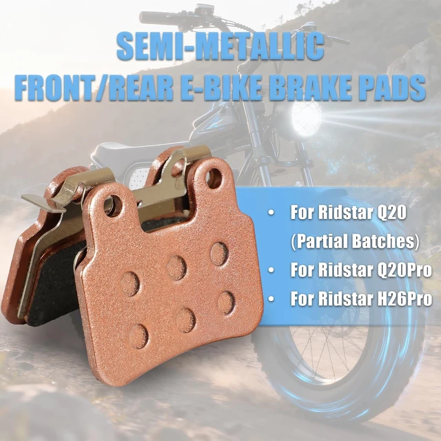 Alt view image 2 of 7 - Brake Pads for Ebike: Semi-Metallic Brake Pads Fit for Ridstar Q20, Q20 Pro, H26 Pro Replacement Brake Parts - Fit for XD-KLBS-DOT4 Hydraulic Brakes