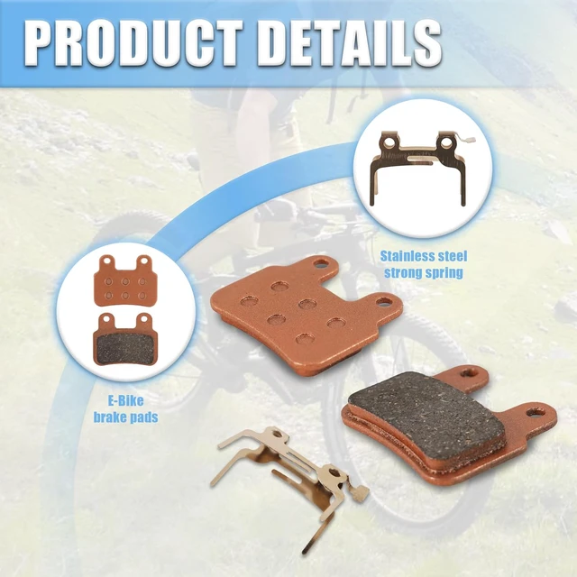 Alt view image 7 of 7 - Brake Pads for Ebike: Semi-Metallic Brake Pads Fit for Ridstar Q20, Q20 Pro, H26 Pro Replacement Brake Parts - Fit for XD-KLBS-DOT4 Hydraulic Brakes