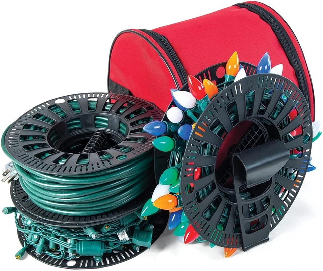 Main image of Wire and Christmas Lighting Storage Bag with 3 Spools