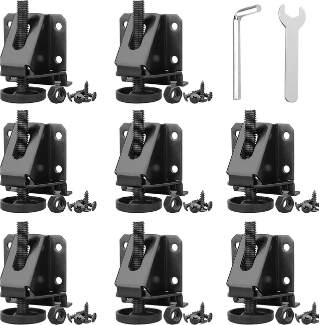 Main image of Heavy Duty Leveling Feet Furniture Levelers Adjustable Table Leg Leveler Workbench Leveling Feet for Furniture,Table, Cabinets, Workbench,Shelving Units and More,8Pack Black