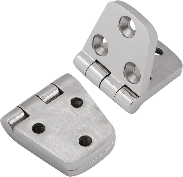 Alt view image 2 of 7 - 316 Stainless Steel Hinges Marine Grade 3" x 1.5" Heavy Duty Boat Hatch Hinge (76 mm X 38 mm) Casting Cabinet Door Hinge with Screws (6 Pack)
