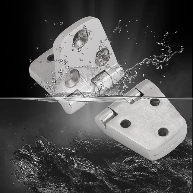 Alt view image 6 of 7 - 316 Stainless Steel Hinges Marine Grade 3" x 1.5" Heavy Duty Boat Hatch Hinge (76 mm X 38 mm) Casting Cabinet Door Hinge with Screws (6 Pack)