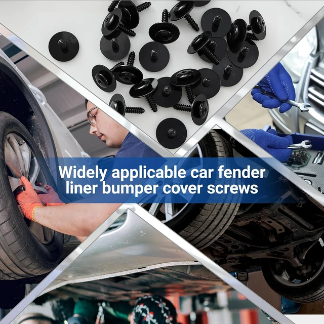 Alt view image 6 of 6 - 100 Pcs Fender Liner Screws Compatible with Gm 11548270