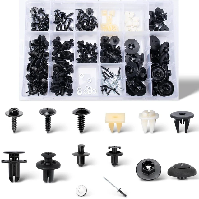 Main image of 160pcs for Hyundai & Kia Bumper Engine Under Cover Fender Liner Rocker Molding Retainer Clips Assortment Screw with Nut Kit