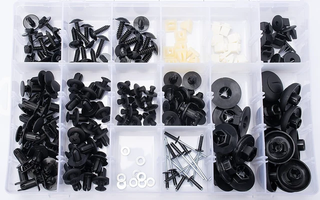 Alt view image 4 of 5 - 160pcs for Hyundai & Kia Bumper Engine Under Cover Fender Liner Rocker Molding Retainer Clips Assortment Screw with Nut Kit