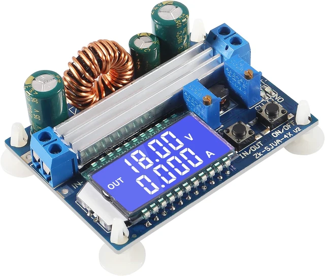 Alt view image 2 of 6 - 4Pcs DC-DC Buck Boost Converter Module 5.5-30V to 0.5-30V 4A 35W Adjustable Step Up Down Voltage Regulator LCD Digital Voltmeter Ammeter Adjustable Boost Drop Display Power Supply Module