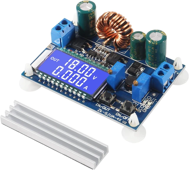 Alt view image 5 of 6 - 4Pcs DC-DC Buck Boost Converter Module 5.5-30V to 0.5-30V 4A 35W Adjustable Step Up Down Voltage Regulator LCD Digital Voltmeter Ammeter Adjustable Boost Drop Display Power Supply Module