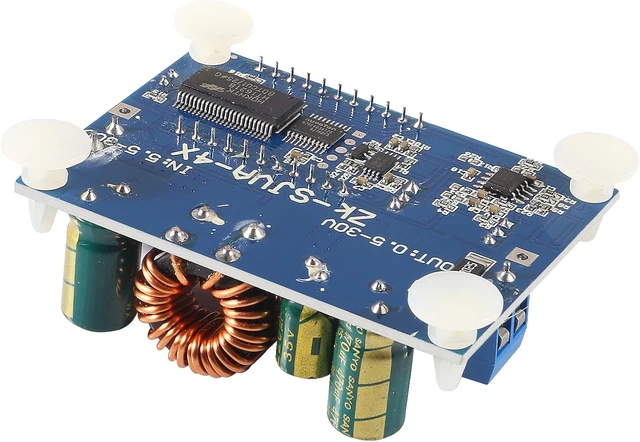 Alt view image 6 of 6 - 4Pcs DC-DC Buck Boost Converter Module 5.5-30V to 0.5-30V 4A 35W Adjustable Step Up Down Voltage Regulator LCD Digital Voltmeter Ammeter Adjustable Boost Drop Display Power Supply Module