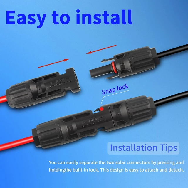 Alt view image 4 of 6 - Solar Cable Entry Gland with 10Ft 10AWG Solar Extension Cable,Through RV Roof Solar Entry Housing mc4 for Waterproof Solar Junction Box on Rv,Boat,Camper,Van