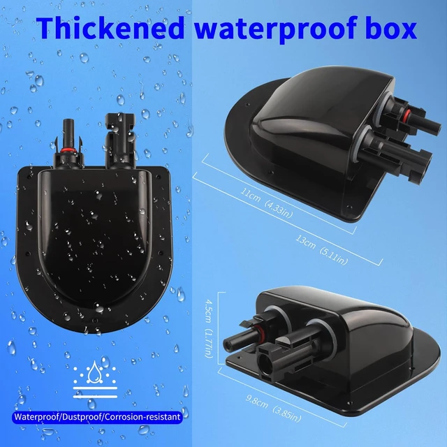 Alt view image 5 of 6 - Solar Cable Entry Gland with 10Ft 10AWG Solar Extension Cable,Through RV Roof Solar Entry Housing mc4 for Waterproof Solar Junction Box on Rv,Boat,Camper,Van