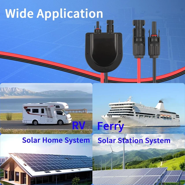 Alt view image 6 of 6 - Solar Cable Entry Gland with 10Ft 10AWG Solar Extension Cable,Through RV Roof Solar Entry Housing mc4 for Waterproof Solar Junction Box on Rv,Boat,Camper,Van