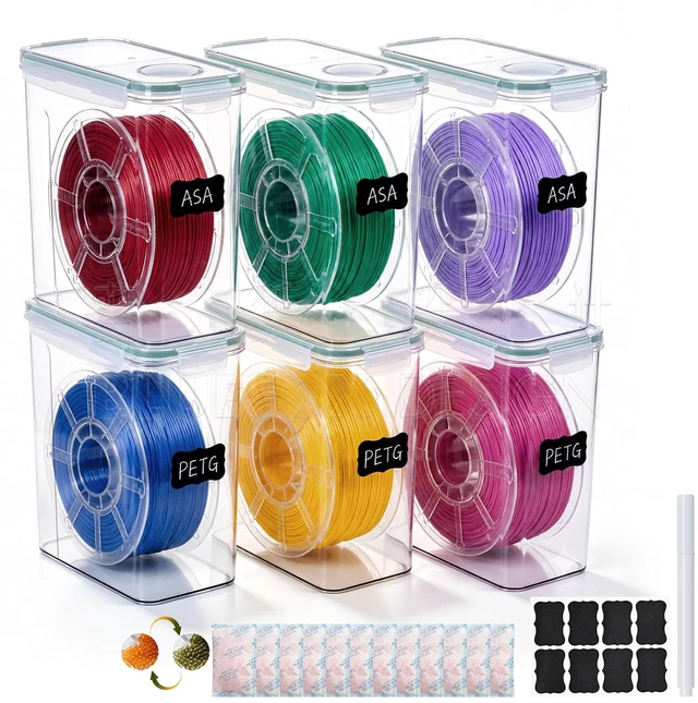 Main image of Filament Storage Box for 1 kg Spools Filament Container, 6 pcs