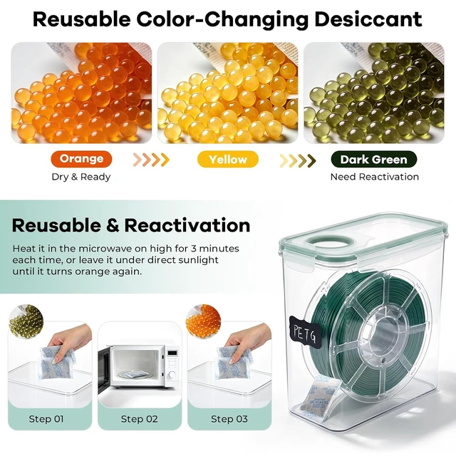 Alt view image 2 of 6 - Filament Storage Box for 1 kg Spools Filament Container, 6 pcs