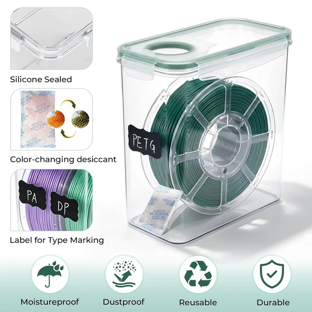 Alt view image 5 of 6 - Filament Storage Box for 1 kg Spools Filament Container, 6 pcs