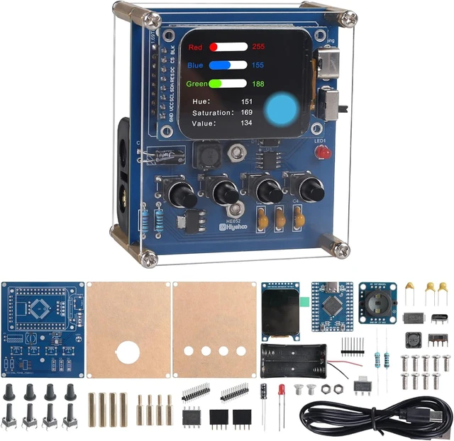 Main image of DIY Color Recognition Soldering Project Kit with TCS34725 Sensor
