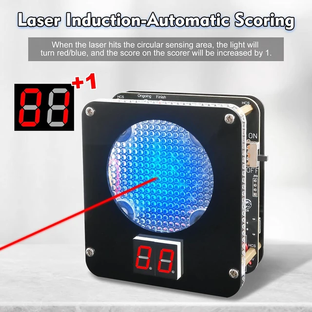 Alt view image 6 of 7 - DIY Laser Target Soldering Practice Kit with Digital Score Counter
