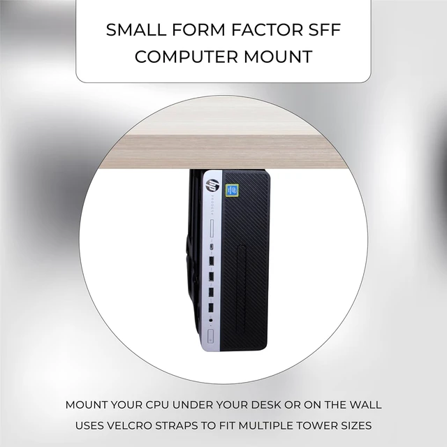 Alt view image 2 of 7 - SFF Under Desk PC Mount & Wall Mount Bracket