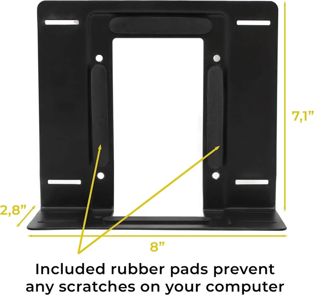 Alt view image 5 of 7 - SFF Under Desk PC Mount & Wall Mount Bracket