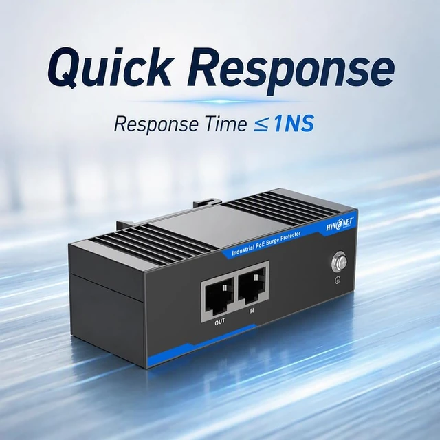 Alt view image 5 of 6 - Gigabit PoE+ Ethernet Surge Protector 10KV Industrial Lightning Suppressor